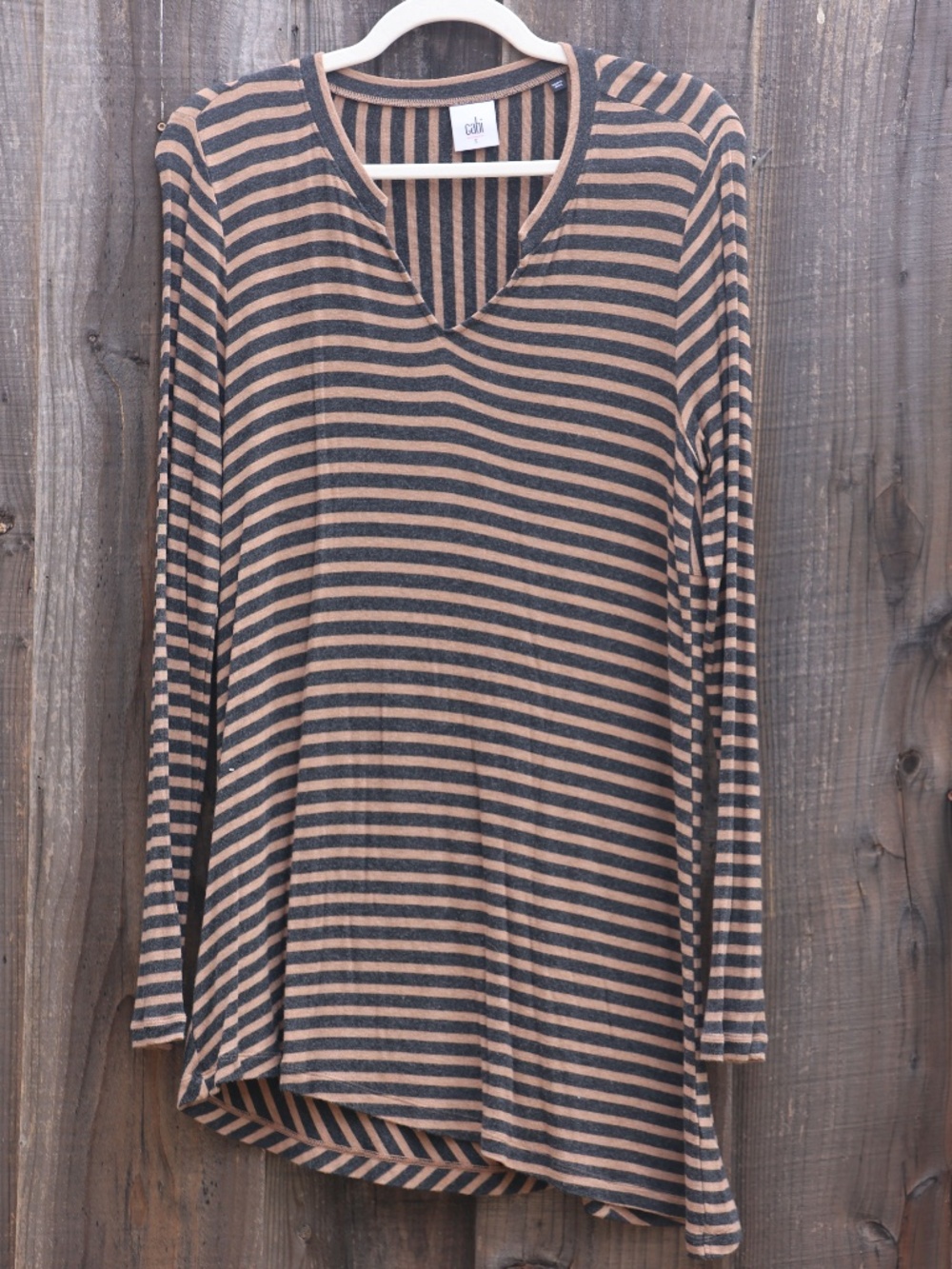 Cabi Tunic Black and Tan Size S